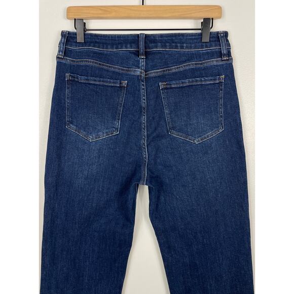 Quince Stretch High Rise Straight Jeans Dark Wash Women’s 30 Casual Closet Basic - Picture 8 of 14